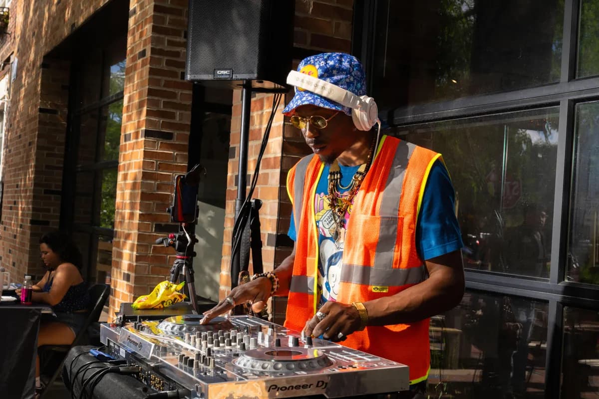 DJ on the decks